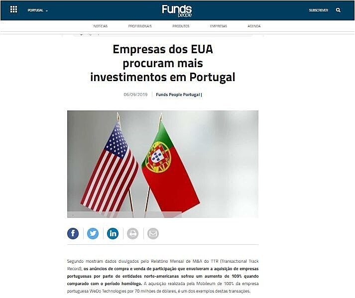 Empresas dos EUA procuram mais investimentos em Portugal